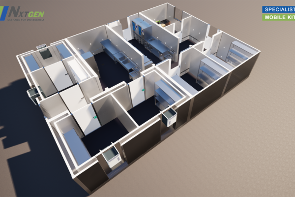 Visual tijdelijke keuken 6 units - 2