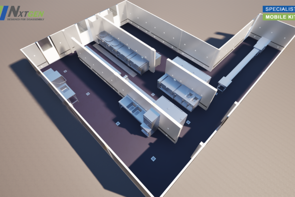 Visual tijdelijke keuken 7 units - 1
